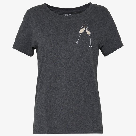 J. Crew Grey Champagne T-Shirt XS NWT - Picture 1 of 13